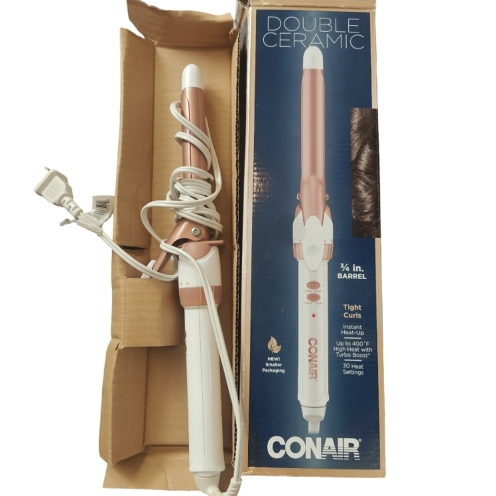 Conair Double Ceramic Curling Iron USED